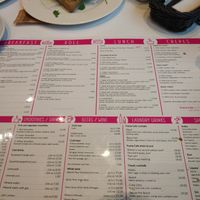 Menu at Pralnia Frania in Krakow