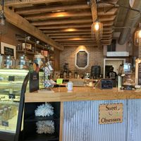 Beautiful interior using all reclaimed items at Sweet Obsessions in Poughkeepsie