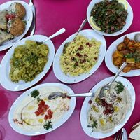 Vegan mezze degustation (7 dishes) 34 per person at La Bohème in Biel