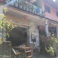 Outside  at Karma Cafe in Palolem