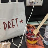 Fruit cup at Pret A Manger - Trafalgar Square in London