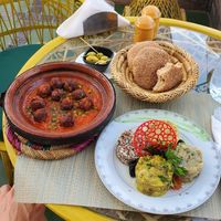 Vegan tagine (solid): cold salads (not recommended) at Koulchi Zine in Marrakech