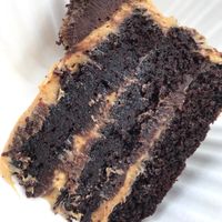 Choc & caramel cake  at Caffè No 3 @ Home in Durham