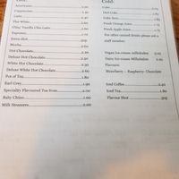 Menu2 at Caffè No 3 @ Home in Durham