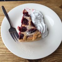 Cherry lattice  at Caffè No 3 @ Home in Durham