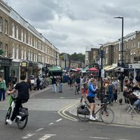   at Farmers Market in East London