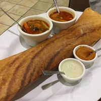 The most flavorful and amazing dosa masala with complementary lentil soup! at Pepper House in Mt Laurel