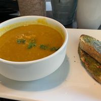 Sopa de poro y zanahoria  at Tasty Beet in Chihuahua