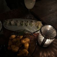 cauliflower and off menu truffle avocado sushi   at Catch LA in West Hollywood