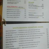 Menu pages at White Banana Beach Club in Siargao