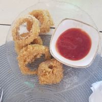 Onion rings at White Banana Beach Club in Siargao