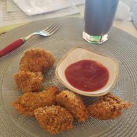 The best vegan chicken nuggets in the whole freaking world at White Banana Beach Club in Siargao