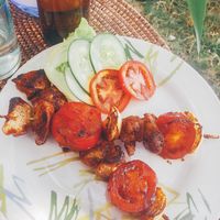 Bbq skewers at White Banana Beach Club in Siargao