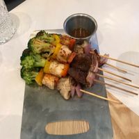 Vegetable skewers  at Planet Green in Shenzhen