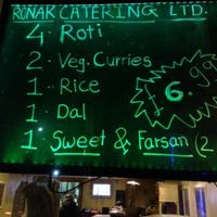 A Ronak window advert/menu/offer at Ronak in East London