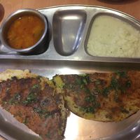 Potato pancakes at Vijay's Chawalla in East London