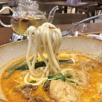 Curry laksa with handmade noodles at BMS Organics - Bukit Indah in Johor Bahru