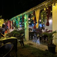 Outside sitting area  at Holy Rabbit in Varkala