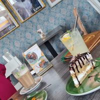 Carrot cake, iced latte, Tiramizu and lemon ginger lemonade at Katzentempel - Leipzig Ost in Leipzig