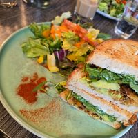 Sandwich with "planted" meat at Katzentempel - Leipzig Ost in Leipzig