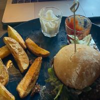 My quick lunch, half the fries are already eaten at Katzentempel - Leipzig Ost in Leipzig