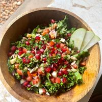 Summertime Kale Salad at Loving Earth Cafe in Fort Kochi