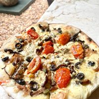 Truffle Pizza at Loving Earth Cafe in Fort Kochi