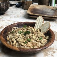 Lionsmane pasta  at Loving Earth Cafe in Fort Kochi