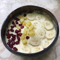 banana party at Loving Earth Cafe in Fort Kochi