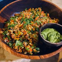 ‘Chicken’ fried rice   at Loving Earth Cafe in Fort Kochi