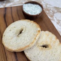 Cream cheese bagel   at Loving Earth Cafe in Fort Kochi