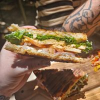 Tofu sandwich at Loving Earth Cafe in Fort Kochi