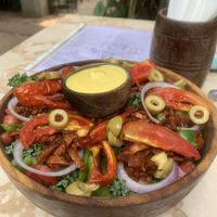 One of the many salads  at Loving Earth Cafe in Fort Kochi