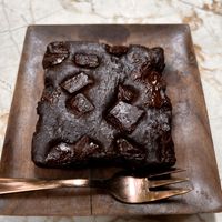 Chic brownie   at Loving Earth Cafe in Fort Kochi