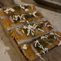 Smoked casava and cashew cheese canapé   at Loving Earth Cafe in Fort Kochi