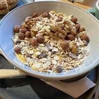 Coconut yogurt and nuts. Very filling!  at Cereal Lovers in Luxembourg City