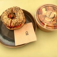 Bagel and falafel salad   at Cereal Lovers in Luxembourg City