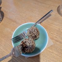 Hazelnut and chocolate balls. at Cereal Lovers in Luxembourg City