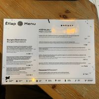 Menu (1) at Café Csiga in Budapest