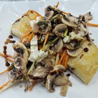 Feuille de brick farcie à la courge et légumes
poêlée de champignons at La Primatiale in Nancy