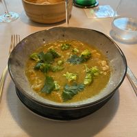 Soupe de brocolis au curry  at Le Cap Marine in Nancy