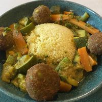 Tajine and falafel   #Veganuary at Le Cap Marine in Nancy