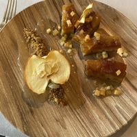 Apple pie and ice cream #Veganuary at Le Cap Marine in Nancy