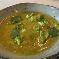 Broccoli soup spiced with curry   #Veganuary at Le Cap Marine in Nancy