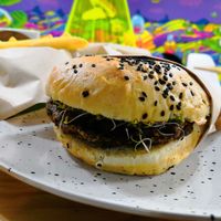 Vegan burger. at Konga Burger in Chihuahua