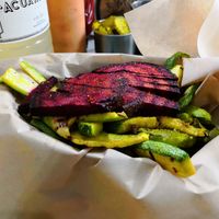 Vegan fajitas. at Konga Burger in Chihuahua