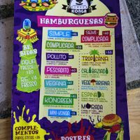 Menu. at Konga Burger in Chihuahua