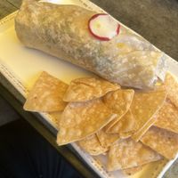 Vegan fish baja burrito 🌯  at La Villita Cantina in Los Angeles