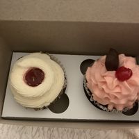Strawberry shortcake and chocolate cherry cupcakes  at Strong Hearts in Syracuse