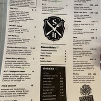 Menu  at Strong Hearts in Syracuse